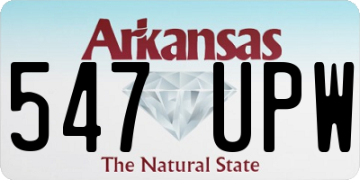 AR license plate 547UPW