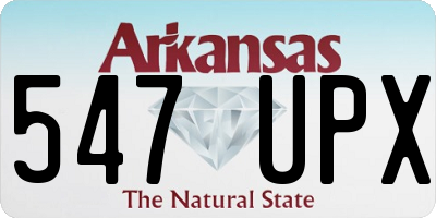 AR license plate 547UPX