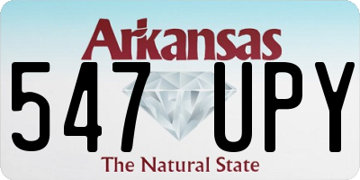 AR license plate 547UPY