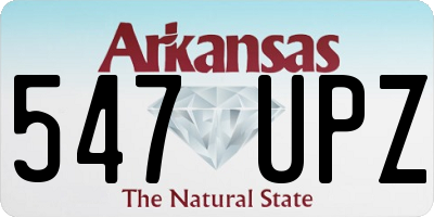 AR license plate 547UPZ
