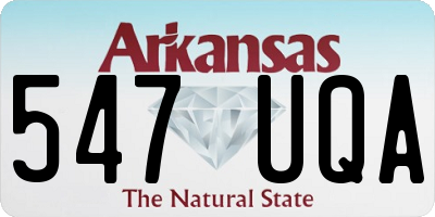 AR license plate 547UQA