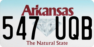 AR license plate 547UQB