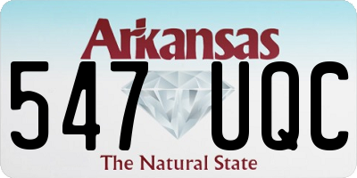 AR license plate 547UQC