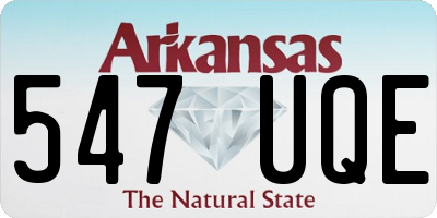 AR license plate 547UQE