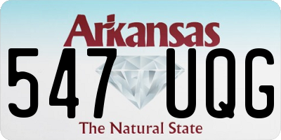 AR license plate 547UQG