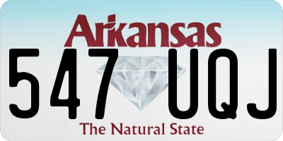 AR license plate 547UQJ