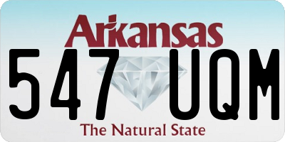 AR license plate 547UQM