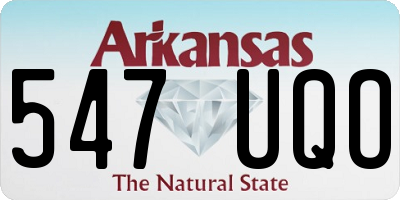 AR license plate 547UQO