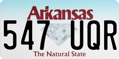 AR license plate 547UQR