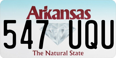 AR license plate 547UQU