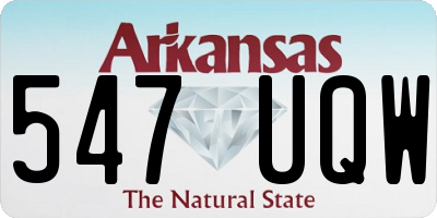 AR license plate 547UQW
