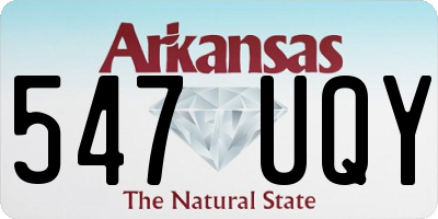 AR license plate 547UQY