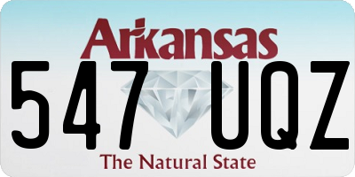 AR license plate 547UQZ
