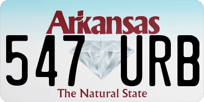 AR license plate 547URB