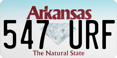 AR license plate 547URF