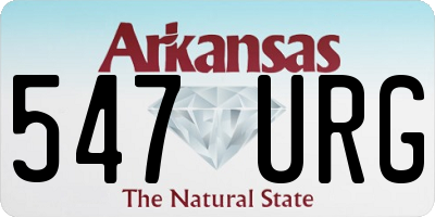 AR license plate 547URG