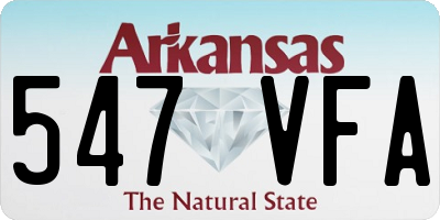 AR license plate 547VFA