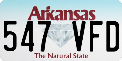 AR license plate 547VFD