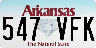 AR license plate 547VFK