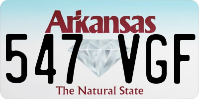 AR license plate 547VGF