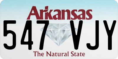 AR license plate 547VJY