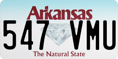 AR license plate 547VMU