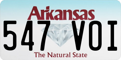 AR license plate 547VOI