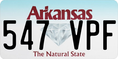 AR license plate 547VPF