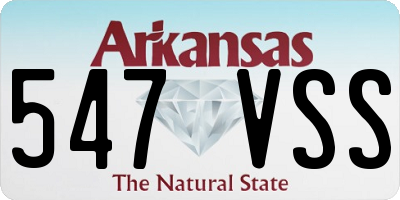 AR license plate 547VSS