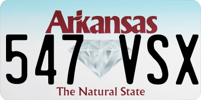 AR license plate 547VSX