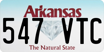 AR license plate 547VTC