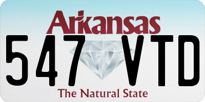 AR license plate 547VTD