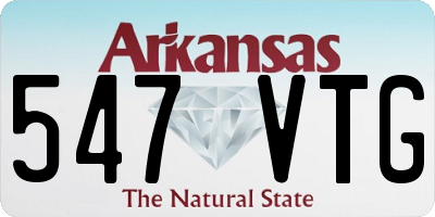 AR license plate 547VTG