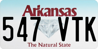 AR license plate 547VTK