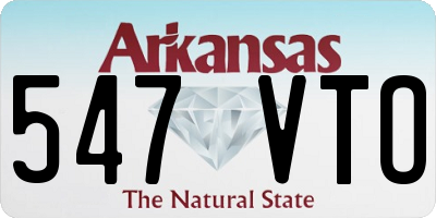 AR license plate 547VTO