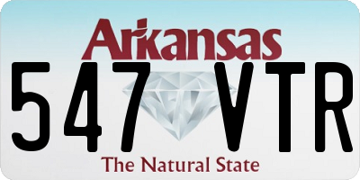 AR license plate 547VTR
