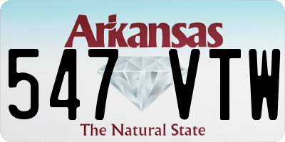 AR license plate 547VTW