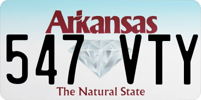 AR license plate 547VTY