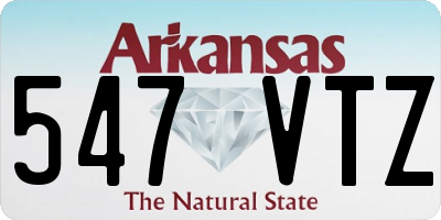 AR license plate 547VTZ