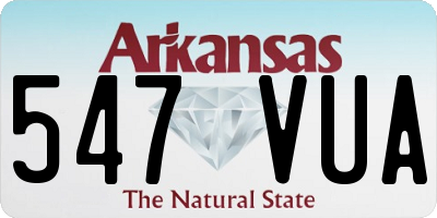 AR license plate 547VUA