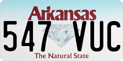 AR license plate 547VUC