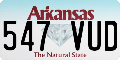 AR license plate 547VUD
