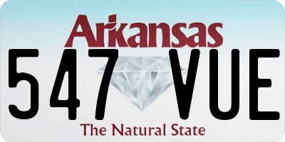 AR license plate 547VUE