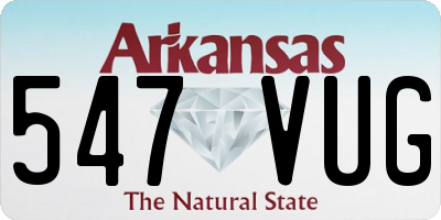 AR license plate 547VUG