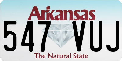 AR license plate 547VUJ