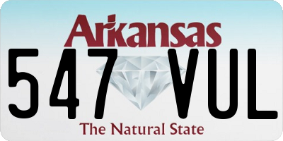 AR license plate 547VUL