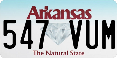 AR license plate 547VUM