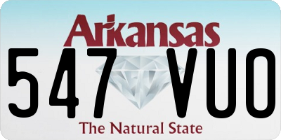 AR license plate 547VUO