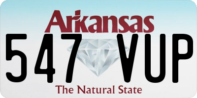 AR license plate 547VUP