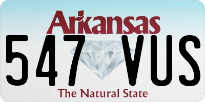 AR license plate 547VUS